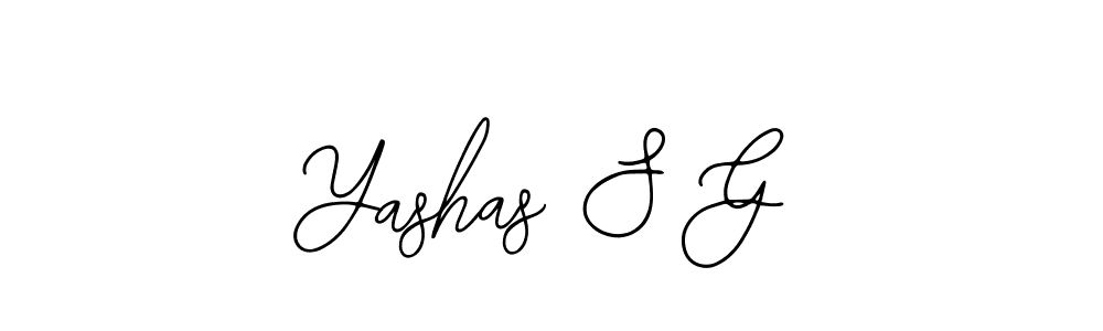 Use a signature maker to create a handwritten signature online. With this signature software, you can design (Bearetta-2O07w) your own signature for name Yashas S G. Yashas S G signature style 12 images and pictures png