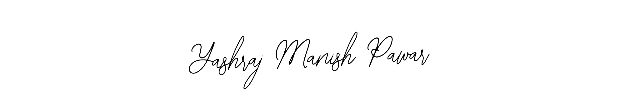 How to make Yashraj Manish Pawar name signature. Use Bearetta-2O07w style for creating short signs online. This is the latest handwritten sign. Yashraj Manish Pawar signature style 12 images and pictures png