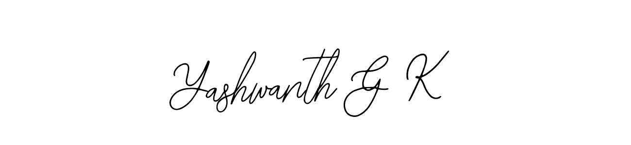 Create a beautiful signature design for name Yashwanth G K. With this signature (Bearetta-2O07w) fonts, you can make a handwritten signature for free. Yashwanth G K signature style 12 images and pictures png