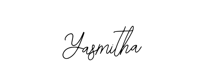 How to make Yasmitha name signature. Use Bearetta-2O07w style for creating short signs online. This is the latest handwritten sign. Yasmitha signature style 12 images and pictures png