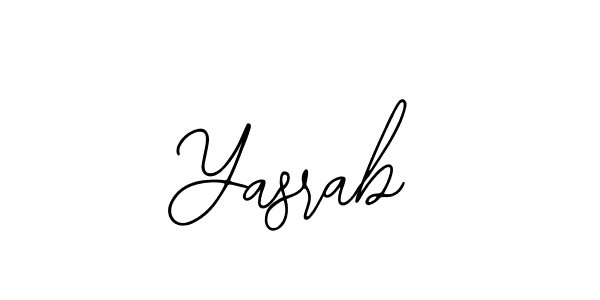 How to make Yasrab name signature. Use Bearetta-2O07w style for creating short signs online. This is the latest handwritten sign. Yasrab signature style 12 images and pictures png