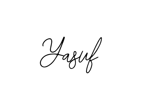 Use a signature maker to create a handwritten signature online. With this signature software, you can design (Bearetta-2O07w) your own signature for name Yasuf. Yasuf signature style 12 images and pictures png