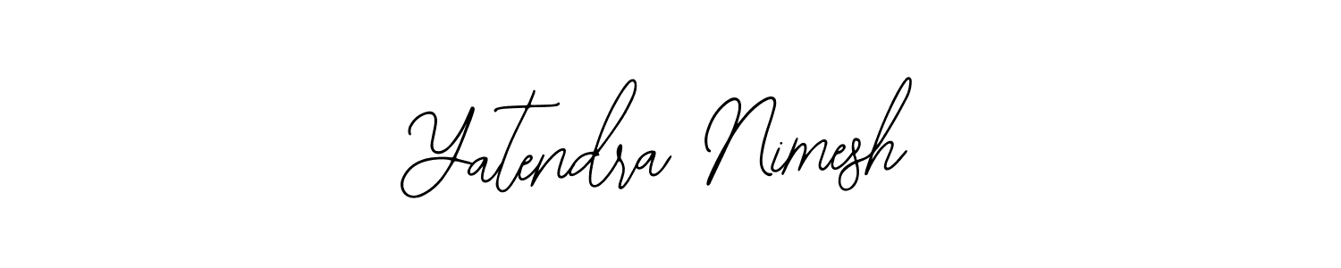 How to make Yatendra Nimesh name signature. Use Bearetta-2O07w style for creating short signs online. This is the latest handwritten sign. Yatendra Nimesh signature style 12 images and pictures png