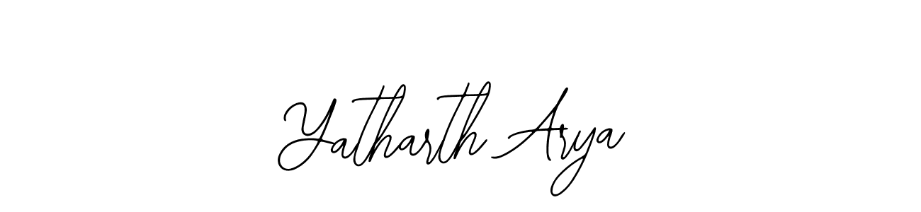 You should practise on your own different ways (Bearetta-2O07w) to write your name (Yatharth Arya) in signature. don't let someone else do it for you. Yatharth Arya signature style 12 images and pictures png