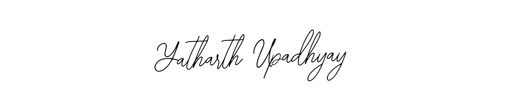 How to make Yatharth Upadhyay name signature. Use Bearetta-2O07w style for creating short signs online. This is the latest handwritten sign. Yatharth Upadhyay signature style 12 images and pictures png