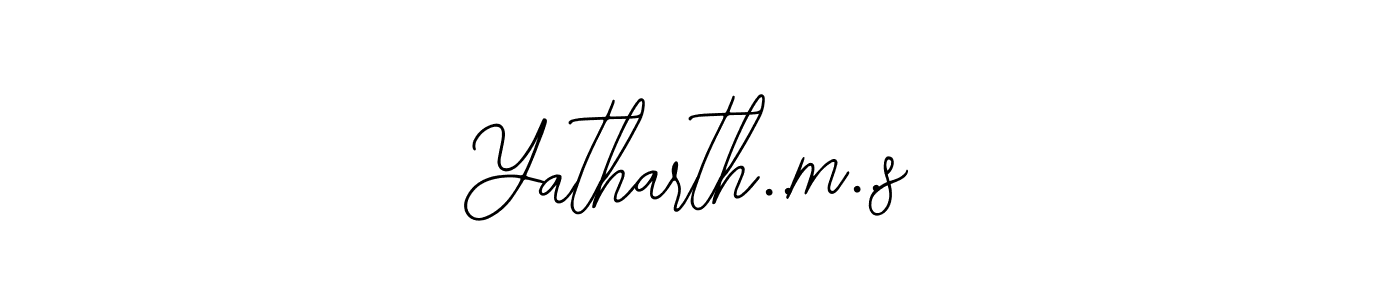Use a signature maker to create a handwritten signature online. With this signature software, you can design (Bearetta-2O07w) your own signature for name Yatharth..m..s. Yatharth..m..s signature style 12 images and pictures png