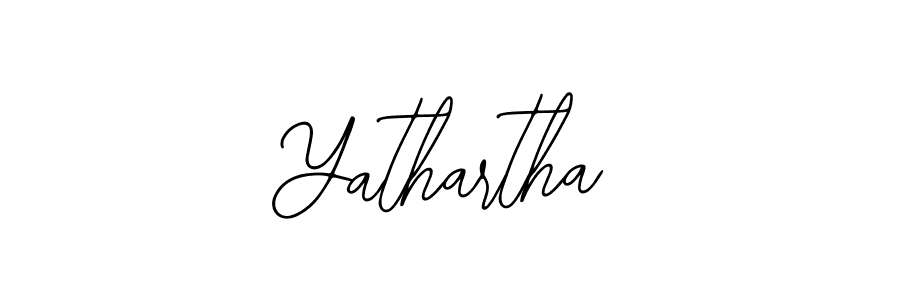 Design your own signature with our free online signature maker. With this signature software, you can create a handwritten (Bearetta-2O07w) signature for name Yathartha. Yathartha signature style 12 images and pictures png