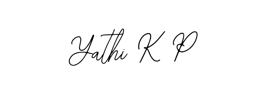 Use a signature maker to create a handwritten signature online. With this signature software, you can design (Bearetta-2O07w) your own signature for name Yathi K P. Yathi K P signature style 12 images and pictures png