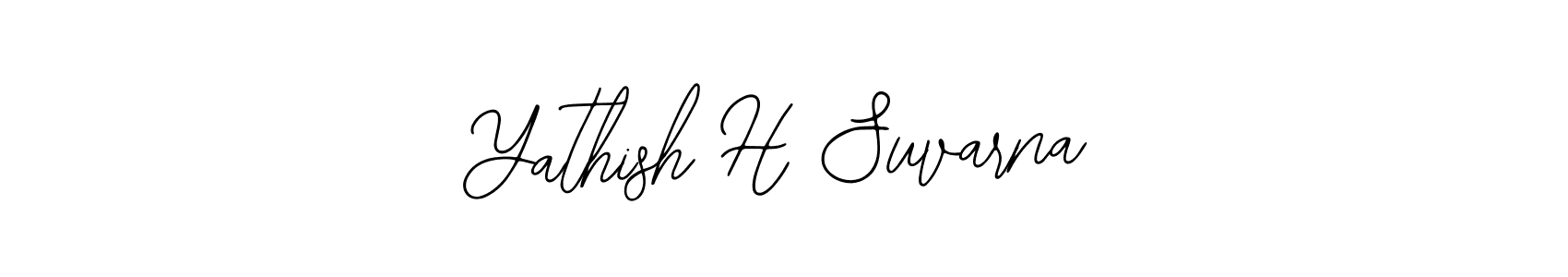 Use a signature maker to create a handwritten signature online. With this signature software, you can design (Bearetta-2O07w) your own signature for name Yathish H Suvarna. Yathish H Suvarna signature style 12 images and pictures png