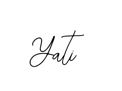 You should practise on your own different ways (Bearetta-2O07w) to write your name (Yati) in signature. don't let someone else do it for you. Yati signature style 12 images and pictures png