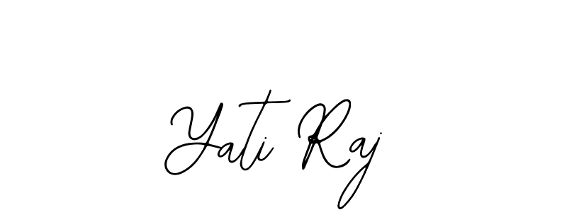 You should practise on your own different ways (Bearetta-2O07w) to write your name (Yati Raj) in signature. don't let someone else do it for you. Yati Raj signature style 12 images and pictures png
