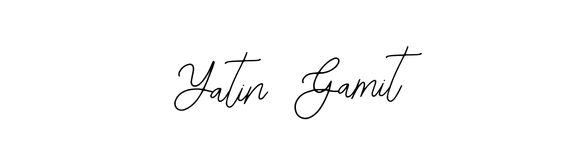 How to make Yatin  Gamit signature? Bearetta-2O07w is a professional autograph style. Create handwritten signature for Yatin  Gamit name. Yatin  Gamit signature style 12 images and pictures png