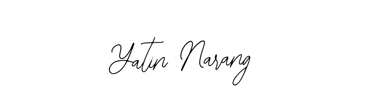 Use a signature maker to create a handwritten signature online. With this signature software, you can design (Bearetta-2O07w) your own signature for name Yatin Narang. Yatin Narang signature style 12 images and pictures png