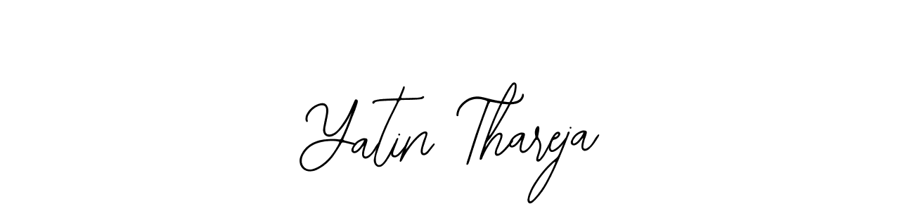 How to make Yatin Thareja name signature. Use Bearetta-2O07w style for creating short signs online. This is the latest handwritten sign. Yatin Thareja signature style 12 images and pictures png
