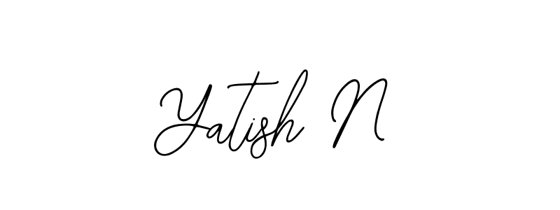 if you are searching for the best signature style for your name Yatish N. so please give up your signature search. here we have designed multiple signature styles  using Bearetta-2O07w. Yatish N signature style 12 images and pictures png