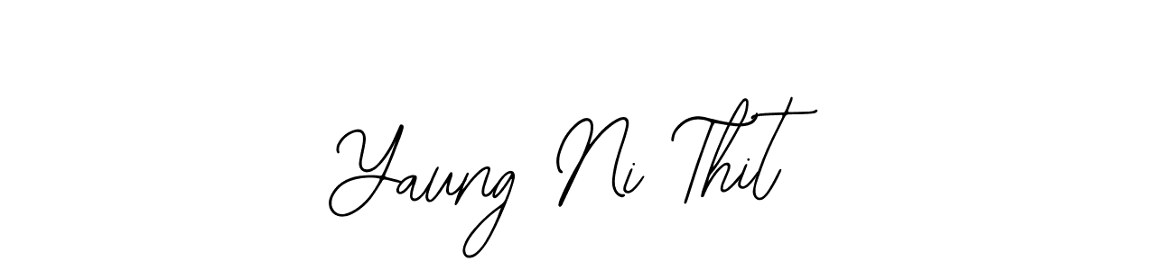 Also You can easily find your signature by using the search form. We will create Yaung Ni Thit name handwritten signature images for you free of cost using Bearetta-2O07w sign style. Yaung Ni Thit signature style 12 images and pictures png