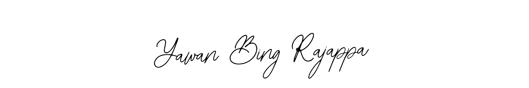 Bearetta-2O07w is a professional signature style that is perfect for those who want to add a touch of class to their signature. It is also a great choice for those who want to make their signature more unique. Get Yawan Bing Rajappa name to fancy signature for free. Yawan Bing Rajappa signature style 12 images and pictures png