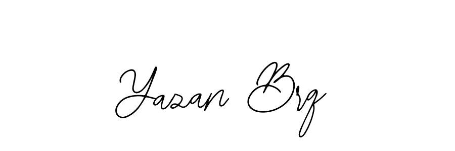 Use a signature maker to create a handwritten signature online. With this signature software, you can design (Bearetta-2O07w) your own signature for name Yazan Brq. Yazan Brq signature style 12 images and pictures png