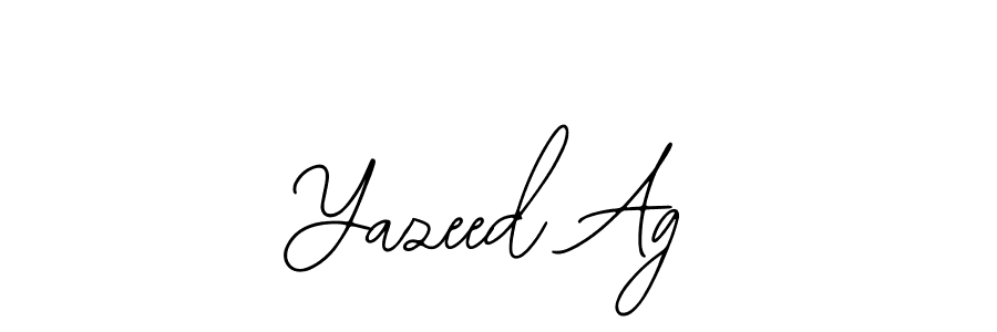 Design your own signature with our free online signature maker. With this signature software, you can create a handwritten (Bearetta-2O07w) signature for name Yazeed Ag. Yazeed Ag signature style 12 images and pictures png