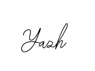 Use a signature maker to create a handwritten signature online. With this signature software, you can design (Bearetta-2O07w) your own signature for name Yazh. Yazh signature style 12 images and pictures png