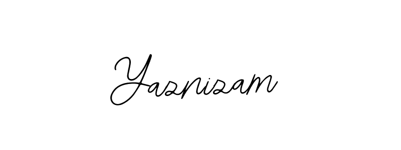 if you are searching for the best signature style for your name Yaznizam. so please give up your signature search. here we have designed multiple signature styles  using Bearetta-2O07w. Yaznizam signature style 12 images and pictures png