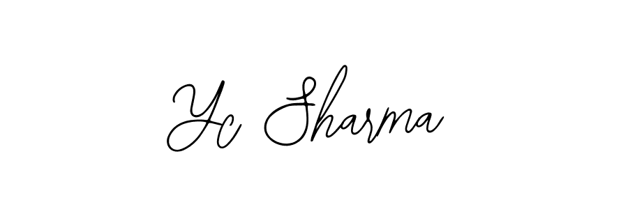 Design your own signature with our free online signature maker. With this signature software, you can create a handwritten (Bearetta-2O07w) signature for name Yc Sharma. Yc Sharma signature style 12 images and pictures png