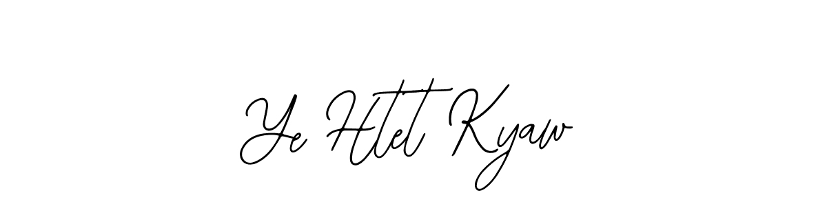 How to make Ye Htet Kyaw name signature. Use Bearetta-2O07w style for creating short signs online. This is the latest handwritten sign. Ye Htet Kyaw signature style 12 images and pictures png