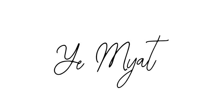 Bearetta-2O07w is a professional signature style that is perfect for those who want to add a touch of class to their signature. It is also a great choice for those who want to make their signature more unique. Get Ye Myat name to fancy signature for free. Ye Myat signature style 12 images and pictures png