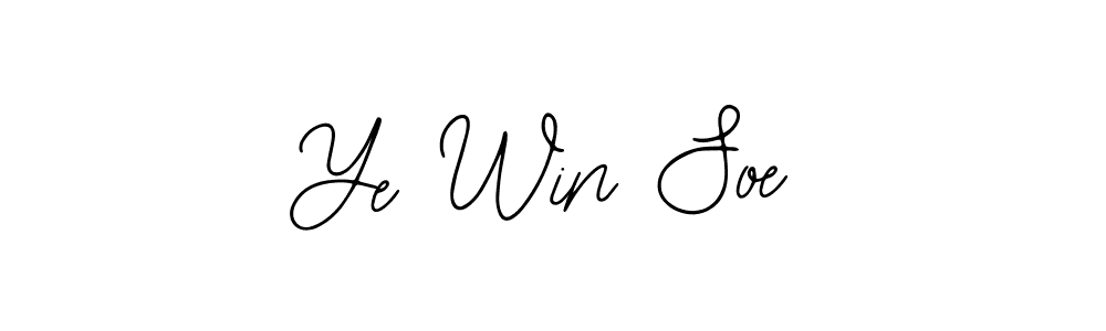You should practise on your own different ways (Bearetta-2O07w) to write your name (Ye Win Soe) in signature. don't let someone else do it for you. Ye Win Soe signature style 12 images and pictures png