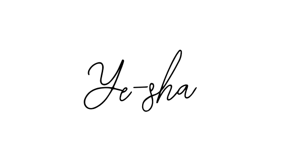 Ye-sha stylish signature style. Best Handwritten Sign (Bearetta-2O07w) for my name. Handwritten Signature Collection Ideas for my name Ye-sha. Ye-sha signature style 12 images and pictures png