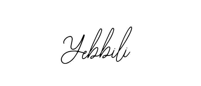 The best way (Bearetta-2O07w) to make a short signature is to pick only two or three words in your name. The name Yebbili include a total of six letters. For converting this name. Yebbili signature style 12 images and pictures png