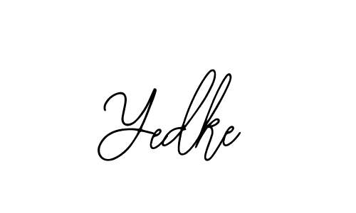 Bearetta-2O07w is a professional signature style that is perfect for those who want to add a touch of class to their signature. It is also a great choice for those who want to make their signature more unique. Get Yedke name to fancy signature for free. Yedke signature style 12 images and pictures png