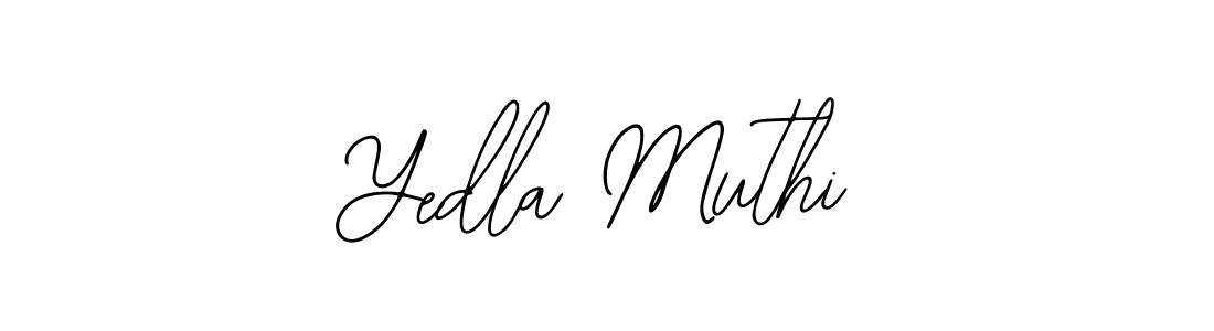 Use a signature maker to create a handwritten signature online. With this signature software, you can design (Bearetta-2O07w) your own signature for name Yedla Muthi. Yedla Muthi signature style 12 images and pictures png