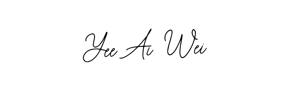 How to make Yee Ai Wei name signature. Use Bearetta-2O07w style for creating short signs online. This is the latest handwritten sign. Yee Ai Wei signature style 12 images and pictures png