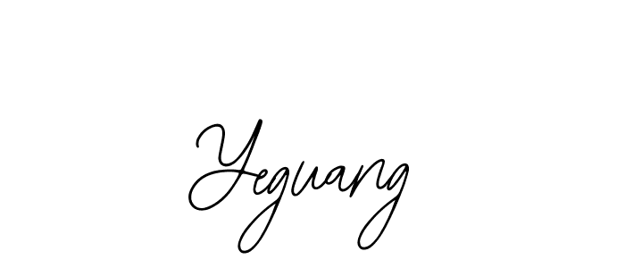 Use a signature maker to create a handwritten signature online. With this signature software, you can design (Bearetta-2O07w) your own signature for name Yeguang. Yeguang signature style 12 images and pictures png