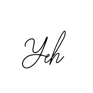 Use a signature maker to create a handwritten signature online. With this signature software, you can design (Bearetta-2O07w) your own signature for name Yeh. Yeh signature style 12 images and pictures png