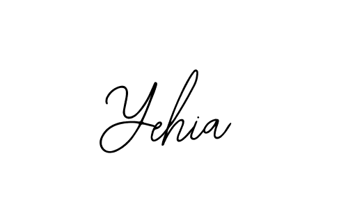 You should practise on your own different ways (Bearetta-2O07w) to write your name (Yehia) in signature. don't let someone else do it for you. Yehia signature style 12 images and pictures png