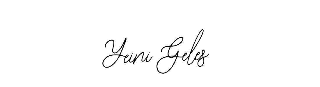 if you are searching for the best signature style for your name Yeini Geles. so please give up your signature search. here we have designed multiple signature styles  using Bearetta-2O07w. Yeini Geles signature style 12 images and pictures png