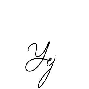 Use a signature maker to create a handwritten signature online. With this signature software, you can design (Bearetta-2O07w) your own signature for name Yej. Yej signature style 12 images and pictures png