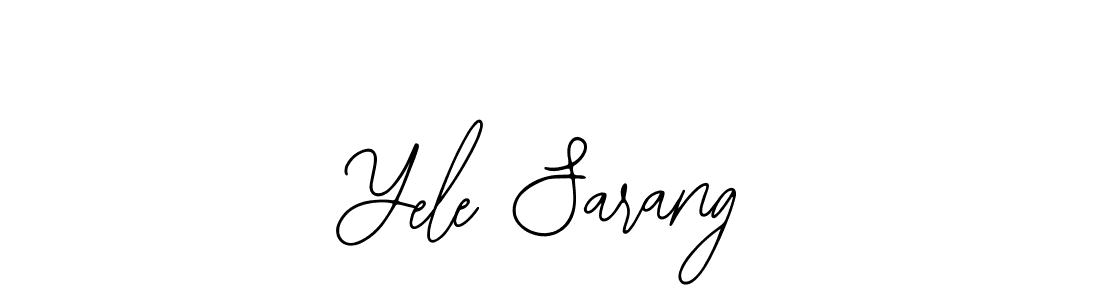 Use a signature maker to create a handwritten signature online. With this signature software, you can design (Bearetta-2O07w) your own signature for name Yele Sarang. Yele Sarang signature style 12 images and pictures png