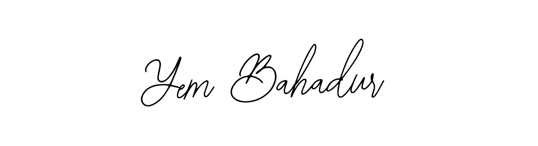 How to Draw Yem Bahadur signature style? Bearetta-2O07w is a latest design signature styles for name Yem Bahadur. Yem Bahadur signature style 12 images and pictures png