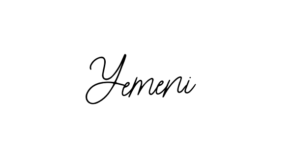 Design your own signature with our free online signature maker. With this signature software, you can create a handwritten (Bearetta-2O07w) signature for name Yemeni. Yemeni signature style 12 images and pictures png