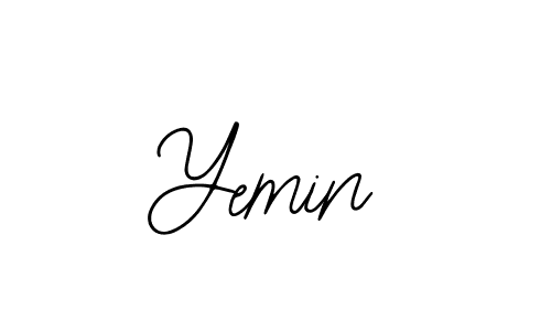 How to make Yemin name signature. Use Bearetta-2O07w style for creating short signs online. This is the latest handwritten sign. Yemin signature style 12 images and pictures png