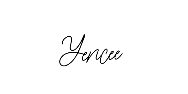 Use a signature maker to create a handwritten signature online. With this signature software, you can design (Bearetta-2O07w) your own signature for name Yencee. Yencee signature style 12 images and pictures png