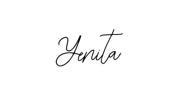 Use a signature maker to create a handwritten signature online. With this signature software, you can design (Bearetta-2O07w) your own signature for name Yenita. Yenita signature style 12 images and pictures png