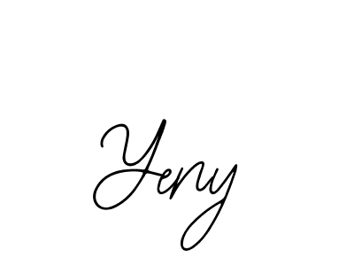 How to make Yeny name signature. Use Bearetta-2O07w style for creating short signs online. This is the latest handwritten sign. Yeny signature style 12 images and pictures png