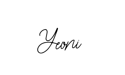 Design your own signature with our free online signature maker. With this signature software, you can create a handwritten (Bearetta-2O07w) signature for name Yeoni. Yeoni signature style 12 images and pictures png