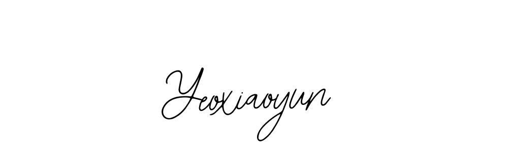 How to make Yeoxiaoyun name signature. Use Bearetta-2O07w style for creating short signs online. This is the latest handwritten sign. Yeoxiaoyun signature style 12 images and pictures png