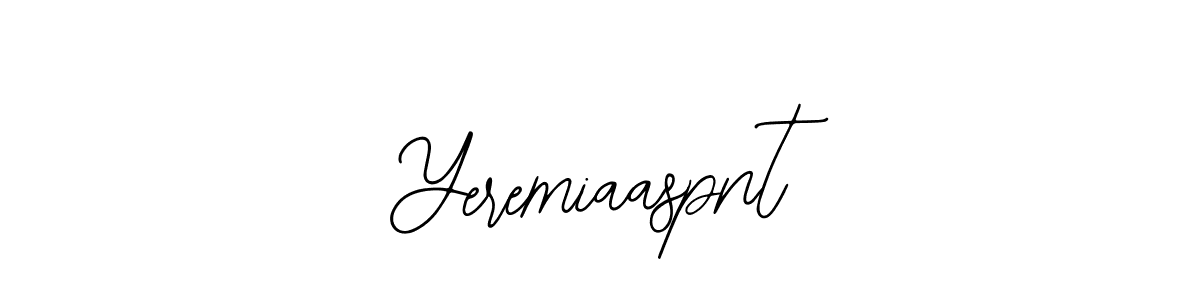 The best way (Bearetta-2O07w) to make a short signature is to pick only two or three words in your name. The name Yeremiaaspnt include a total of six letters. For converting this name. Yeremiaaspnt signature style 12 images and pictures png