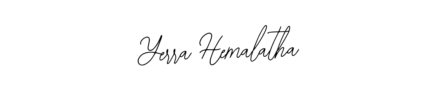 Also we have Yerra Hemalatha name is the best signature style. Create professional handwritten signature collection using Bearetta-2O07w autograph style. Yerra Hemalatha signature style 12 images and pictures png